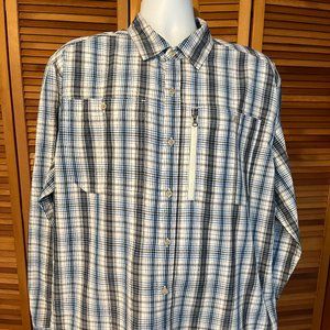 L.L. BEAN SZ XL-REG LIGHTWEIGHT VENTED SHIRT W/ADJ. LONG SLEEVES - MINT
